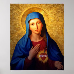 Poster Coração Imaculado de Maria - Nossa Senhora Virge