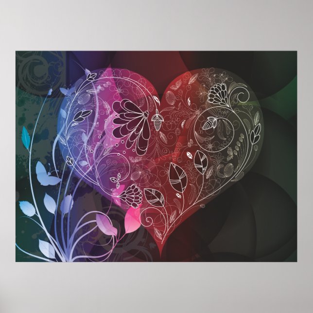 Poster coração maduro funkadélico de amor (Frente)