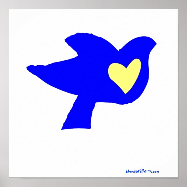 Poster coração para a Ucrânia (Frente)