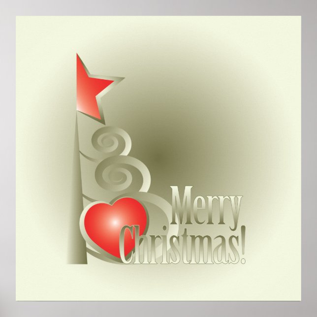 Poster Coração para o Natal (Frente)