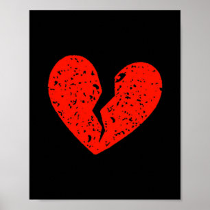 Poster Coração Quebrado Desamor Anti-amor Peito Esquerdo