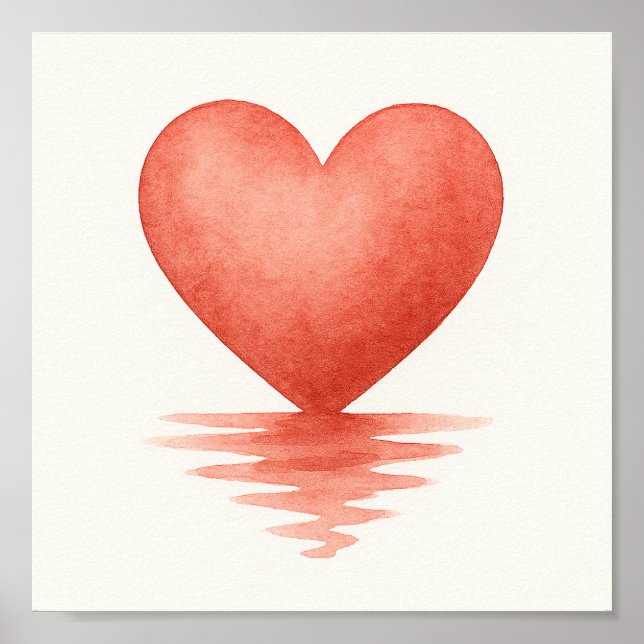 Poster Coração Refletivo (Frente)