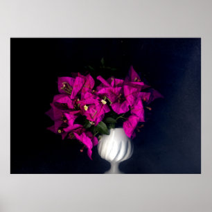 Poster Coração rosa em preto