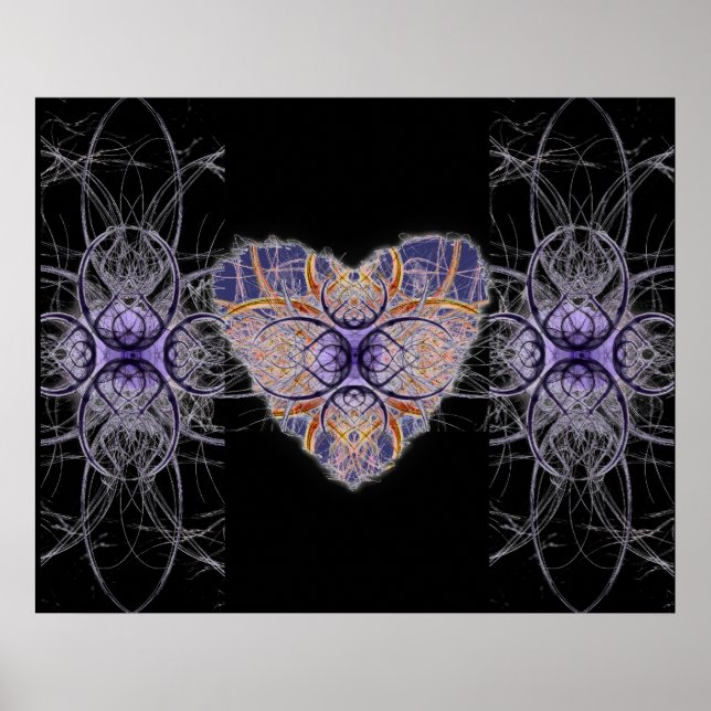 Pôster Coração Roxo (Frente)