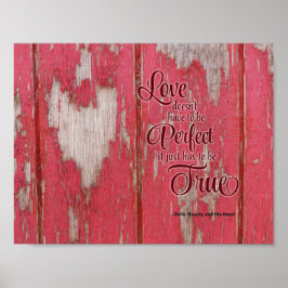 Poster Coração russa com citação