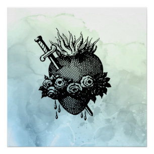 Pôster Coração Sagrado De Mary Poster