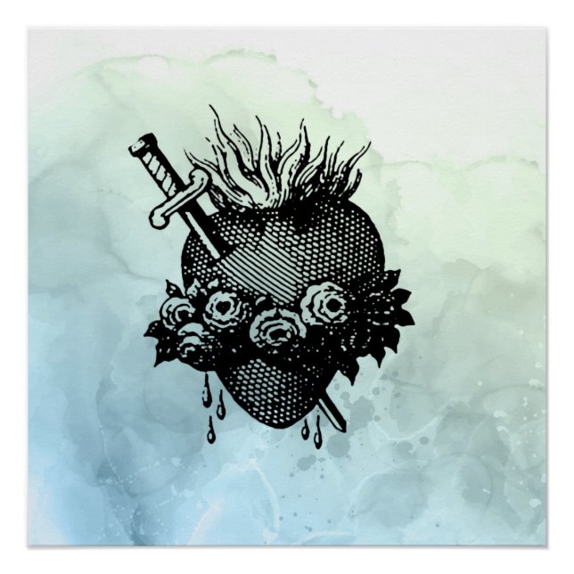 Pôster Coração Sagrado De Mary Poster (Frente)