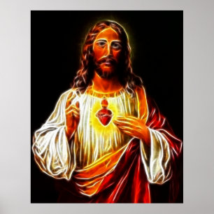 Pôster Coração sagrado do Jesus Cristo