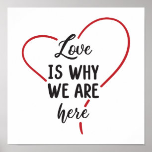 Poster Coração Vermelho Amor Branco Casamento Noiva Chuve