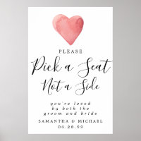 Coração Vermelho Chic Escolha Um Assento Não Um Si