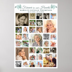 Poster Corações Botânicos Memorial 33 Colagem de Fotos