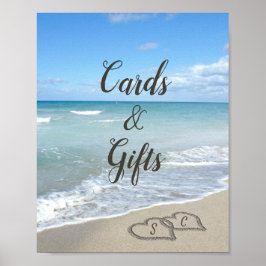 Poster Corações Cênicos no Casamento Personalizado de San