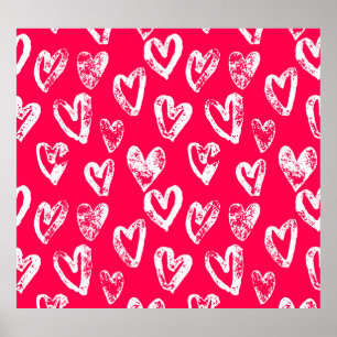 Poster Corações Cor-de-Rosa namorados: Fundo do desenho