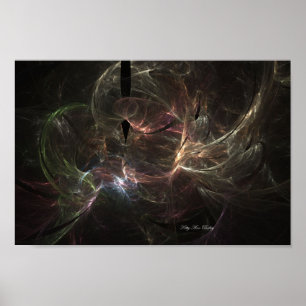 Poster Corações cósmicos pelo gatinho Ann
