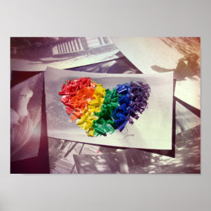 Pôster Corações (Crayon Love)