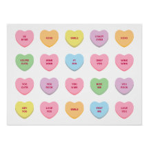 Corações de conversação personalizados pastel dive