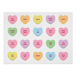 Pôster Corações de conversação personalizados pastel dive