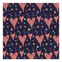 Corações de Padrão Corações Coloridas Girly Modern