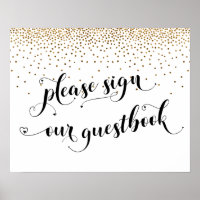 Corações e Dourado Assinem nosso Sinal de Guestboo