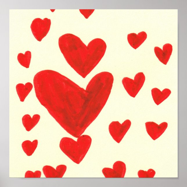 Pôster Corações Flutuantes (Frente)