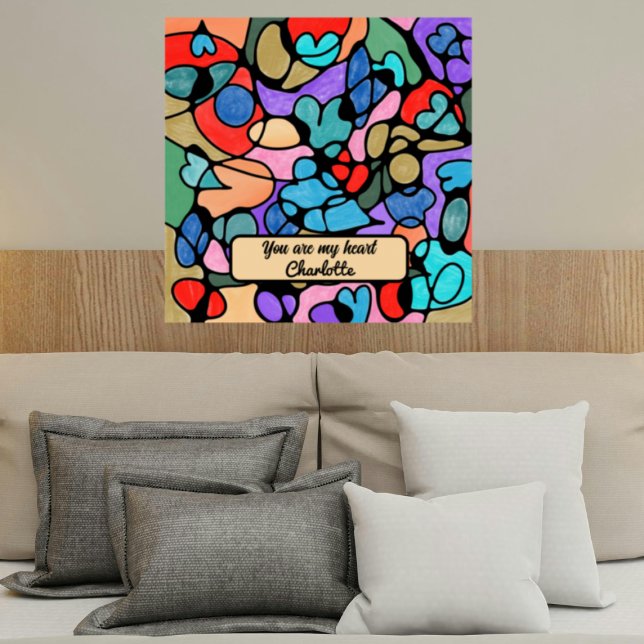 POSTER CORAÇÕES NEUROGRÁFICAS CORES DIGITAIS (Criador carregado)