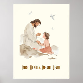 Poster Corações Puros Luz Brilhante