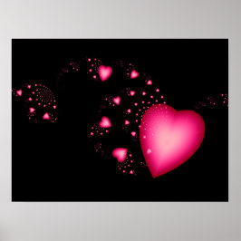 Poster Corações Rosas