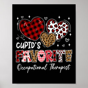 Poster Corações Terapêutica Ocupacional Favorita de Cupid