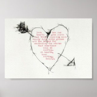 Poster "Corações torcendo"