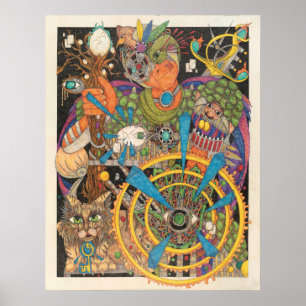 Poster Coragem destro (espírito do guerreiro do coraçã