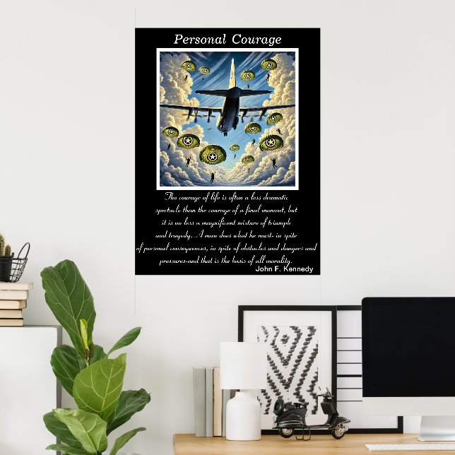 Poster Coragem Pessoal: Anjos Skyward (Escritório em casa)