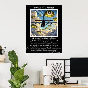 Poster Coragem pessoal: Descendendo