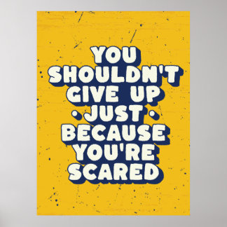 Poster Coragem Sobre O Medo Na Vida