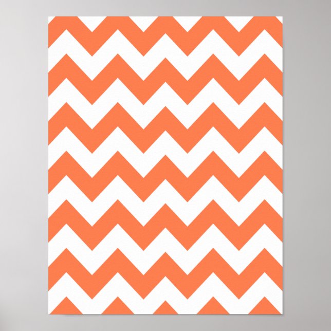 Poster Coral Bold Chevron (Frente)