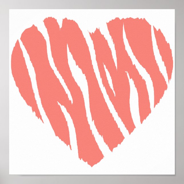 Poster Coral Cor-de-rosa selvagem (Frente)