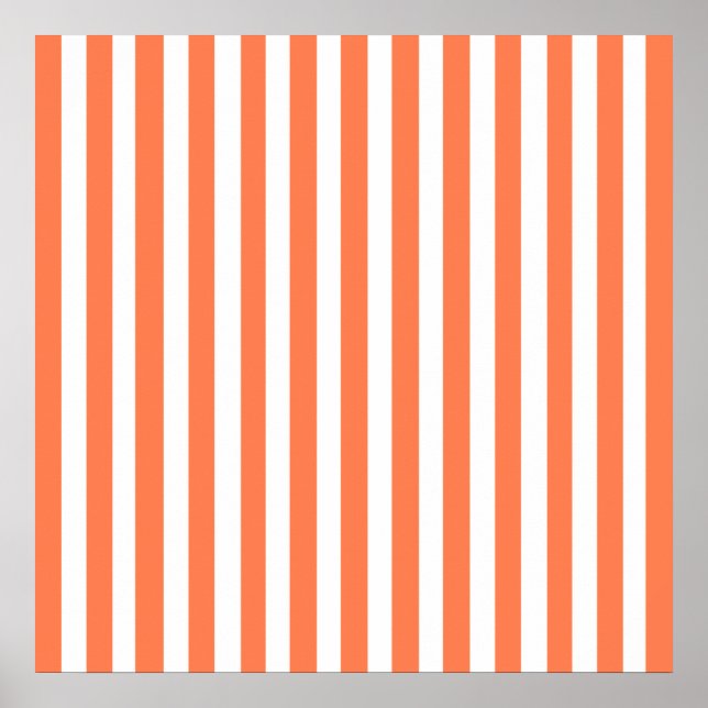 Poster Coral Modern Stripes (Frente)