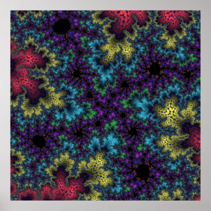 Poster Coral Rainbow Speckle