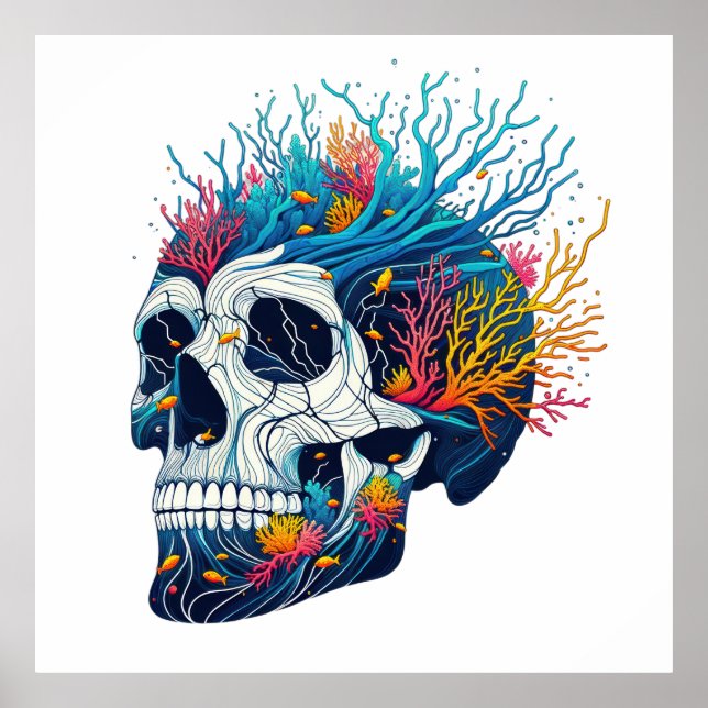 Poster Coral Reef Skull (Frente)