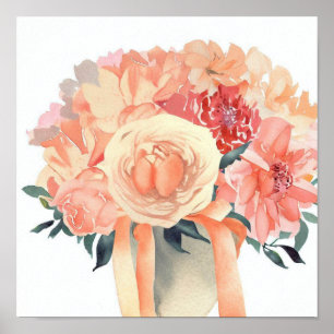 Poster Coral Whimsical, Attendants Buquê A)