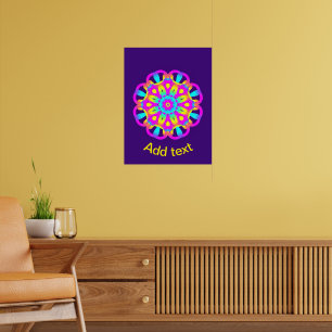 Poster Corante roxo, rosa e amarelo