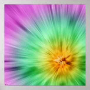 Pôster Corante Verde E Roxo