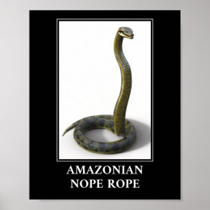 Poster Corda Amazônica - Perigo do Cobra de Anaconda