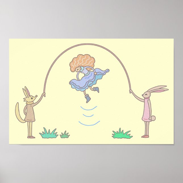 Poster Corda de saltar de conto de fadas. (Frente)
