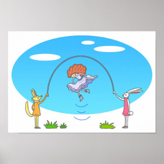 Poster Corda de saltar de conto de fadas.