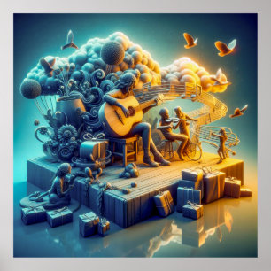 Poster Cordas de Compaixão: Corações Melódicas