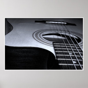Pôster Cordas de Violão Canvas BW