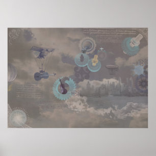 Pôster Cordas do violino de Steampunk