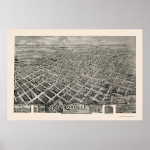 Pôster Cordele, mapa panorâmico de GA - 1908