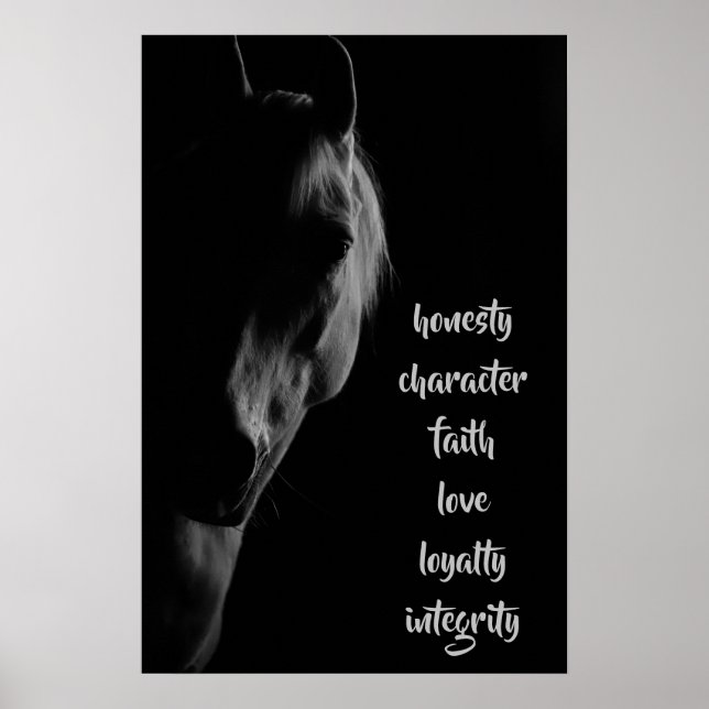 Poster Core Values White Horse Arte Enquadrada (Frente)