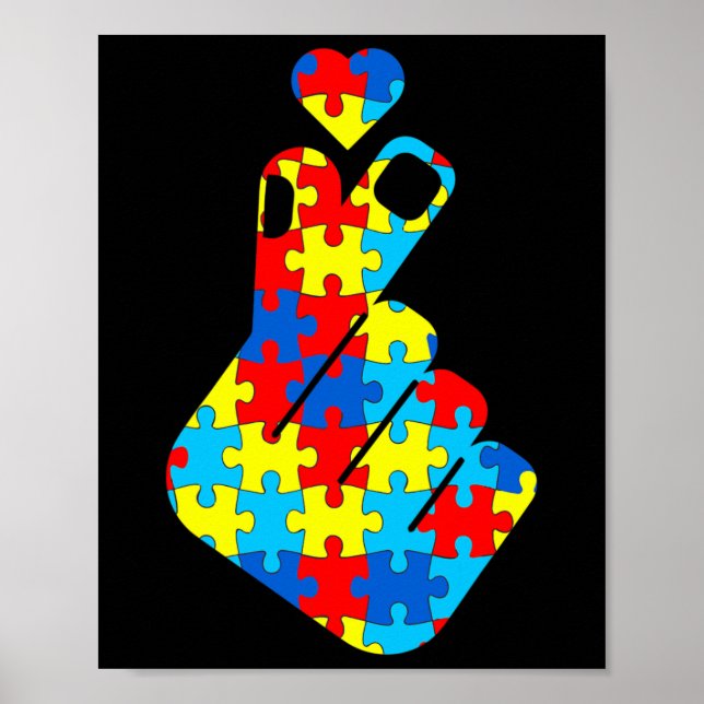 Poster Coreano - Sinal de Amor - Autismo Aconselhamento (Frente)
